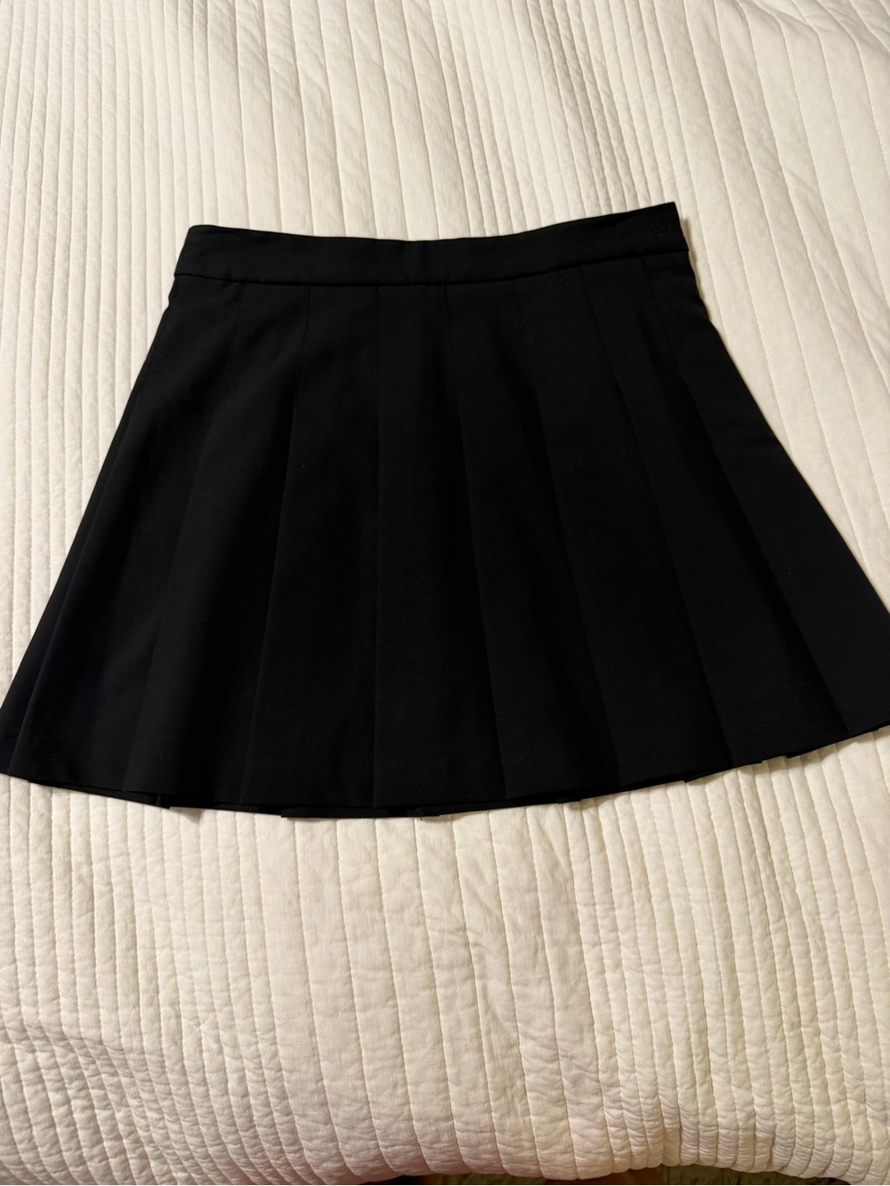 Aritzia Sunday Best Black Pleated Micro Mini Skirt Black High Rise Size 8